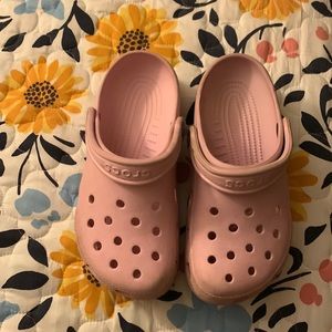 Pink crocs